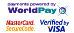 Worldpay Secure Payments are Verified by Visa and Mastercard
